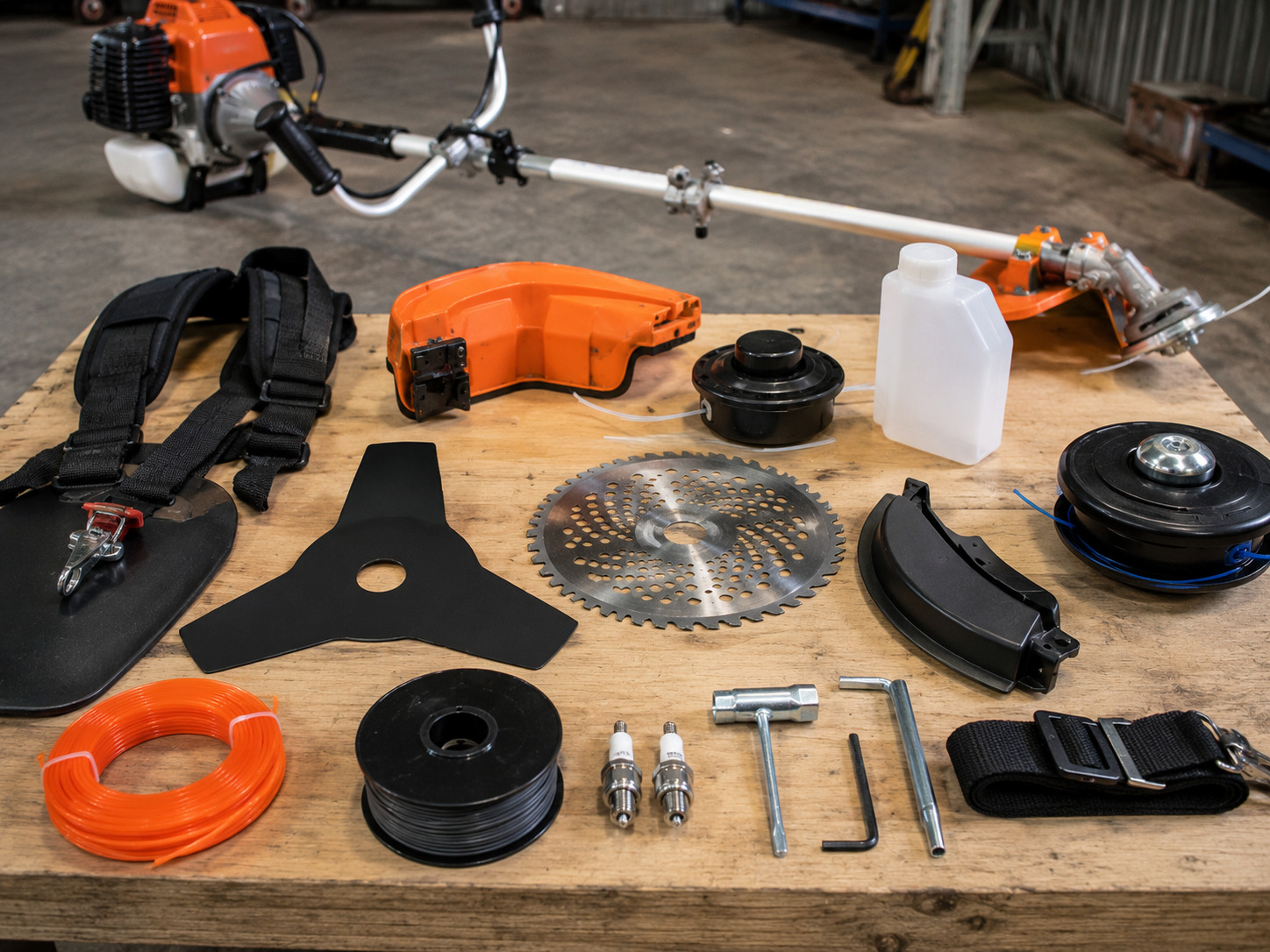 Brush cutter accessories and replacement parts
