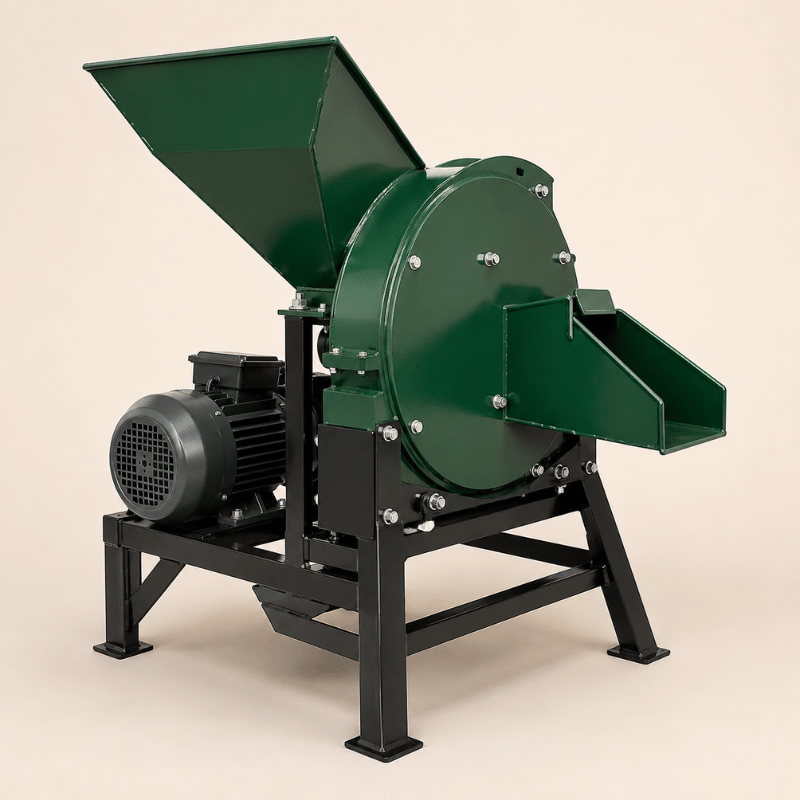 Ikonic electric chaff cutter for preparing livestock and dairy cattle feed.